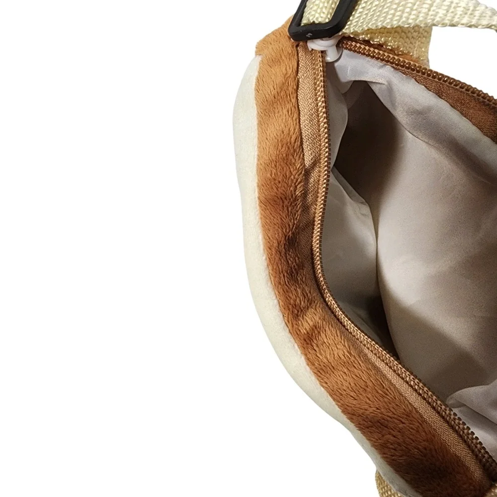 Kellytoy Happy Bear Plush Crossbody‎ Bag Kids Childrens Cute Small Purse Brown